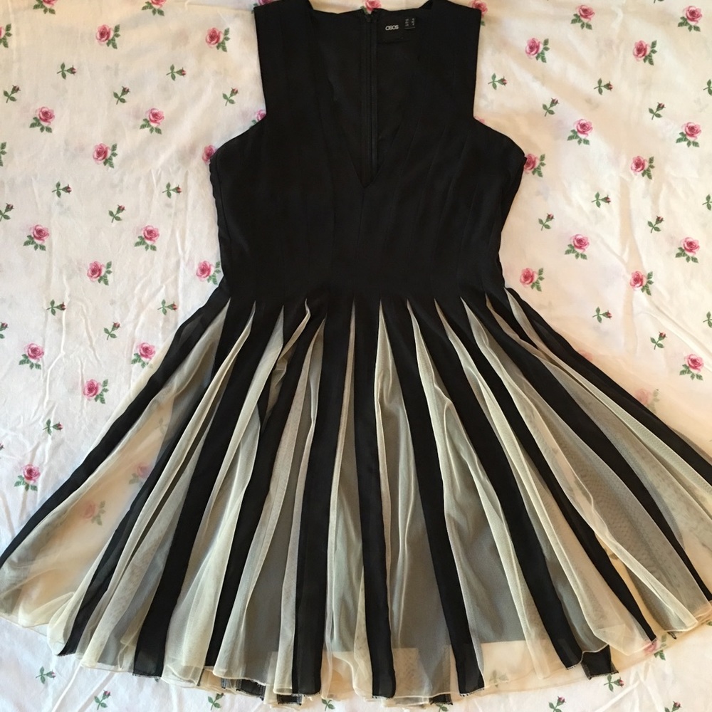 ASOS Mesh Fit and Flare Dress
